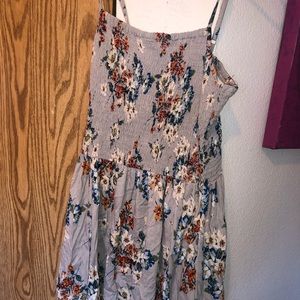 Summer sun dress with floral print